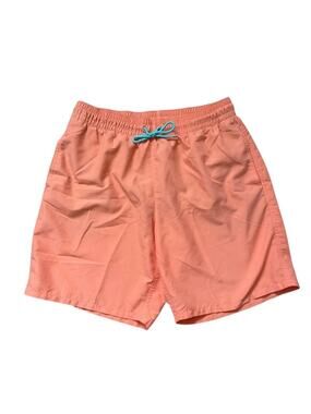 Old Navy Coral Swim Trunks with Aqua Drawstring, Men M #0144